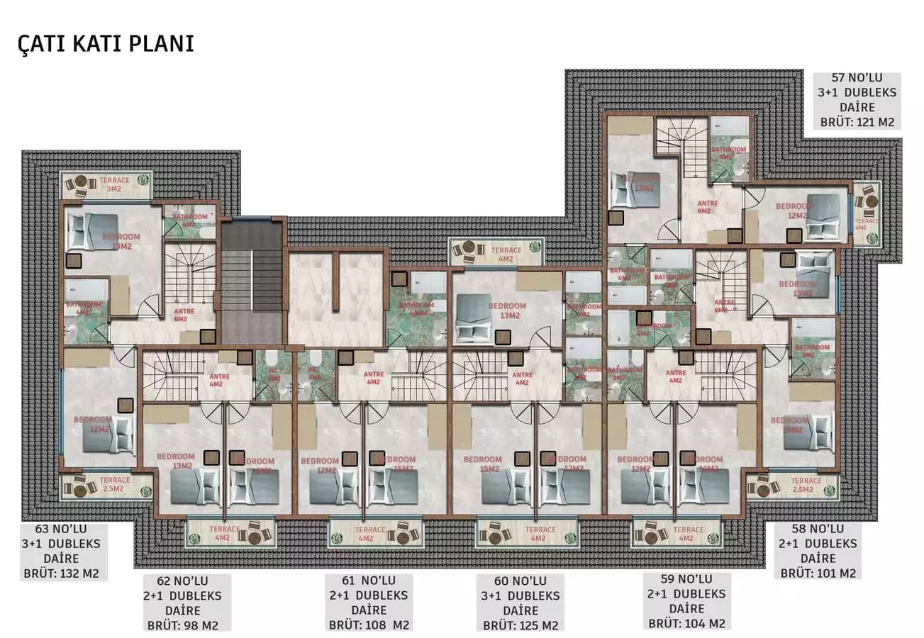 Flat 50m² in Turkey, Demirtas. Priced at 125000€ rent photo-31