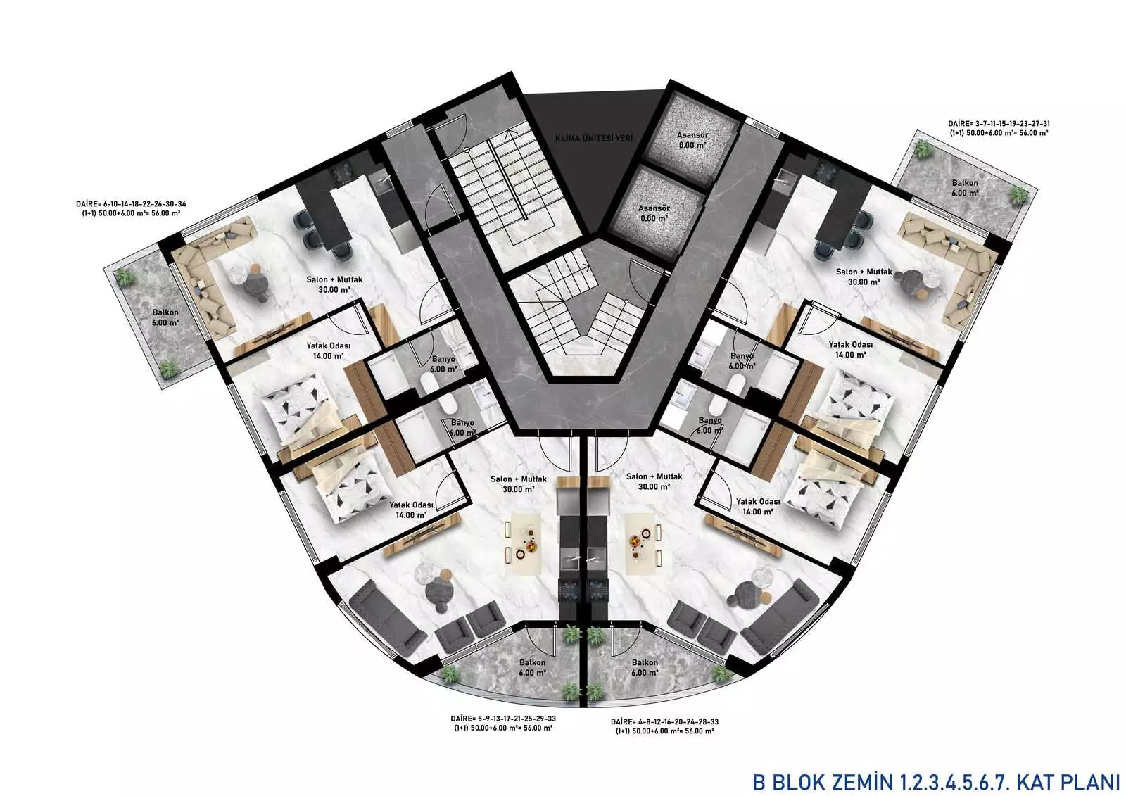 Flat 50m² in Turkey, Avsallar. Priced at 99000€ rent photo-30