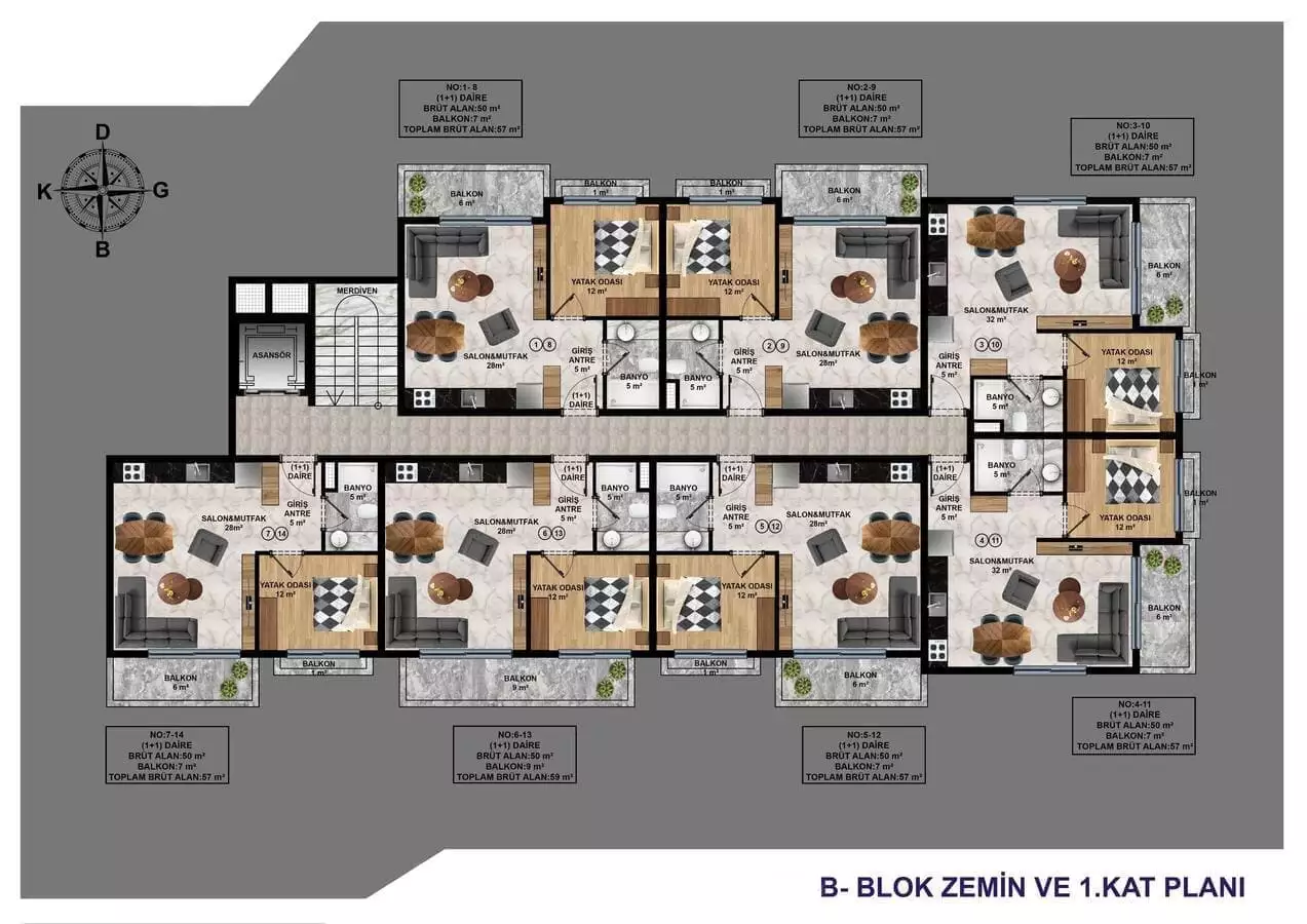 Flat 57m² in Turkey, Konakli. Priced at 93000€ rent photo-20