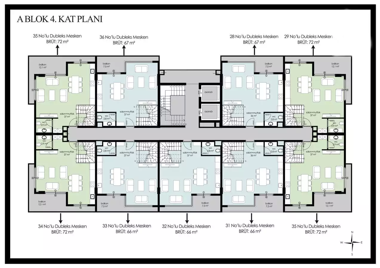 Flat 66m² in Turkey, Kargicak. Priced at 169400€ rent photo-19