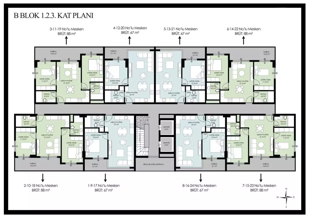 Flat 66m² in Turkey, Kargicak. Priced at 169400€ rent photo-24