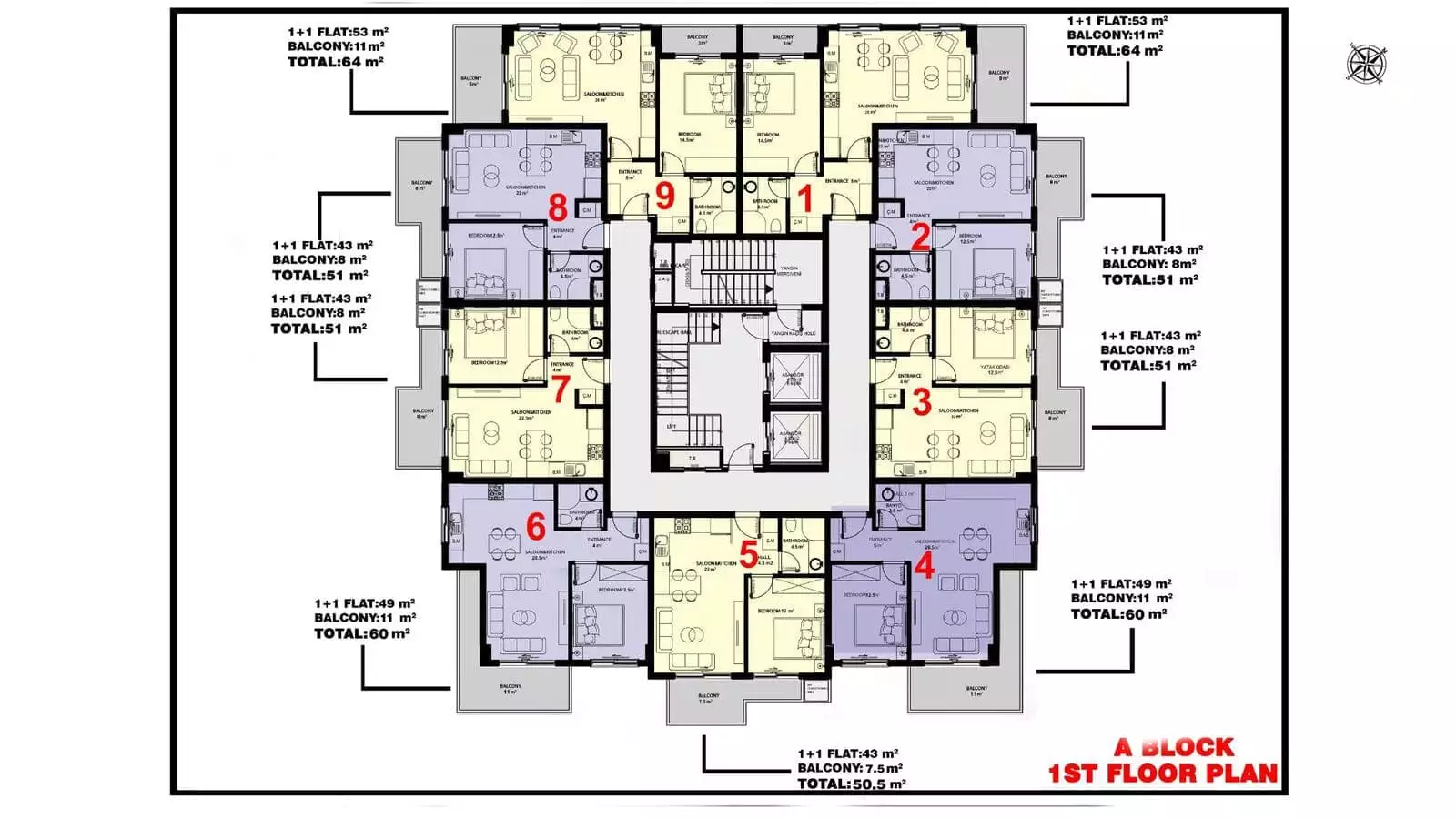 Flat 47m² in Turkey, Mahmutlar. Priced at 161000€ rent photo-3
