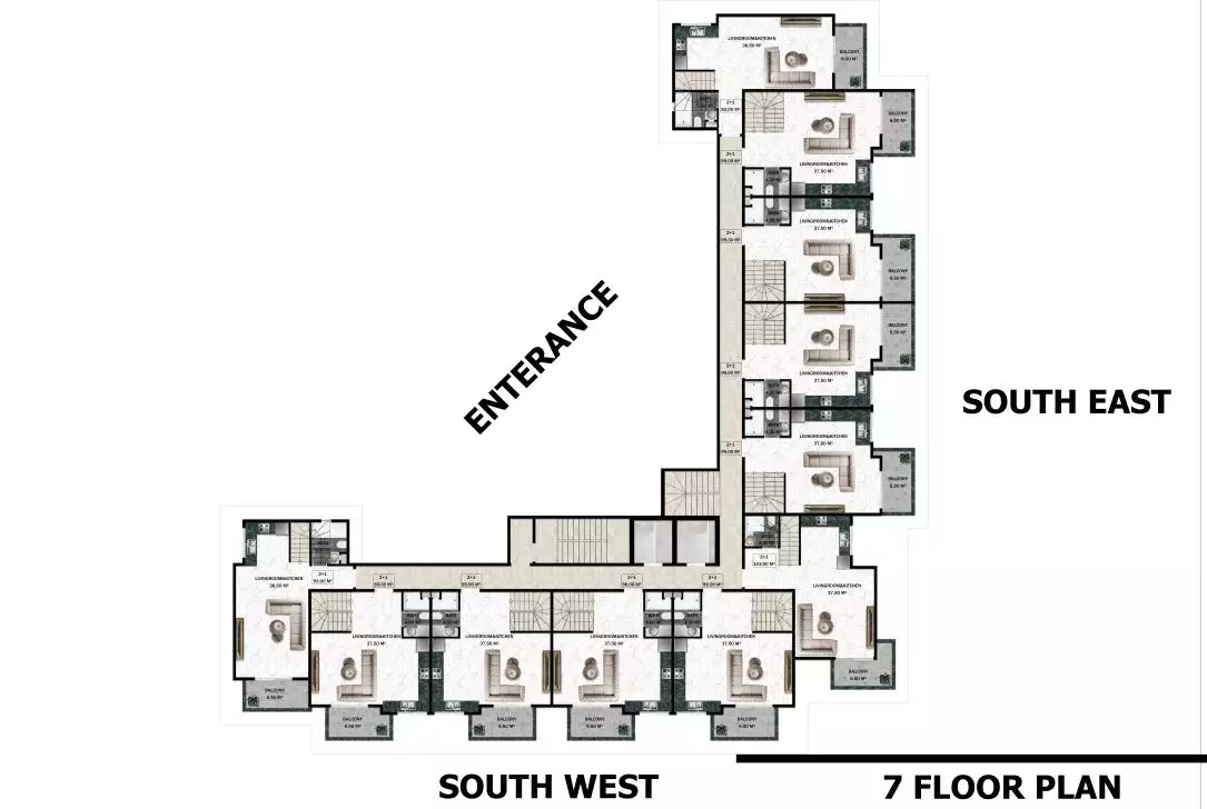 Flat 51m² in Turkey, Gazipasа. Priced at 119000€ rent photo-17