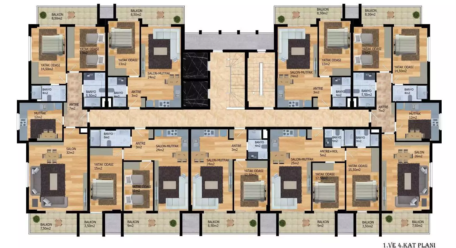 Flat 50m² in Turkey, Oba. Priced at 135000€ rent photo-31
