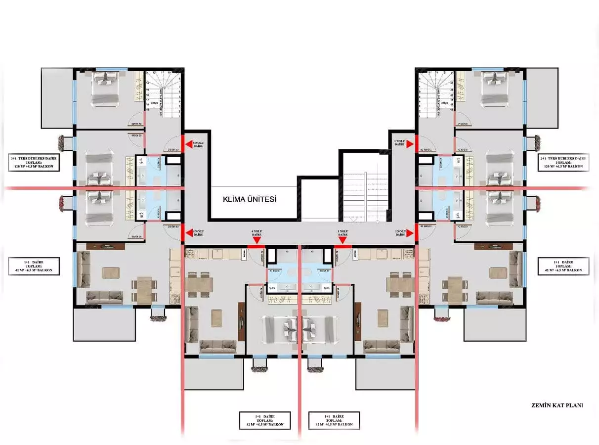 Flat 50m² in Turkey, Oba. Priced at 135000€ rent photo-22