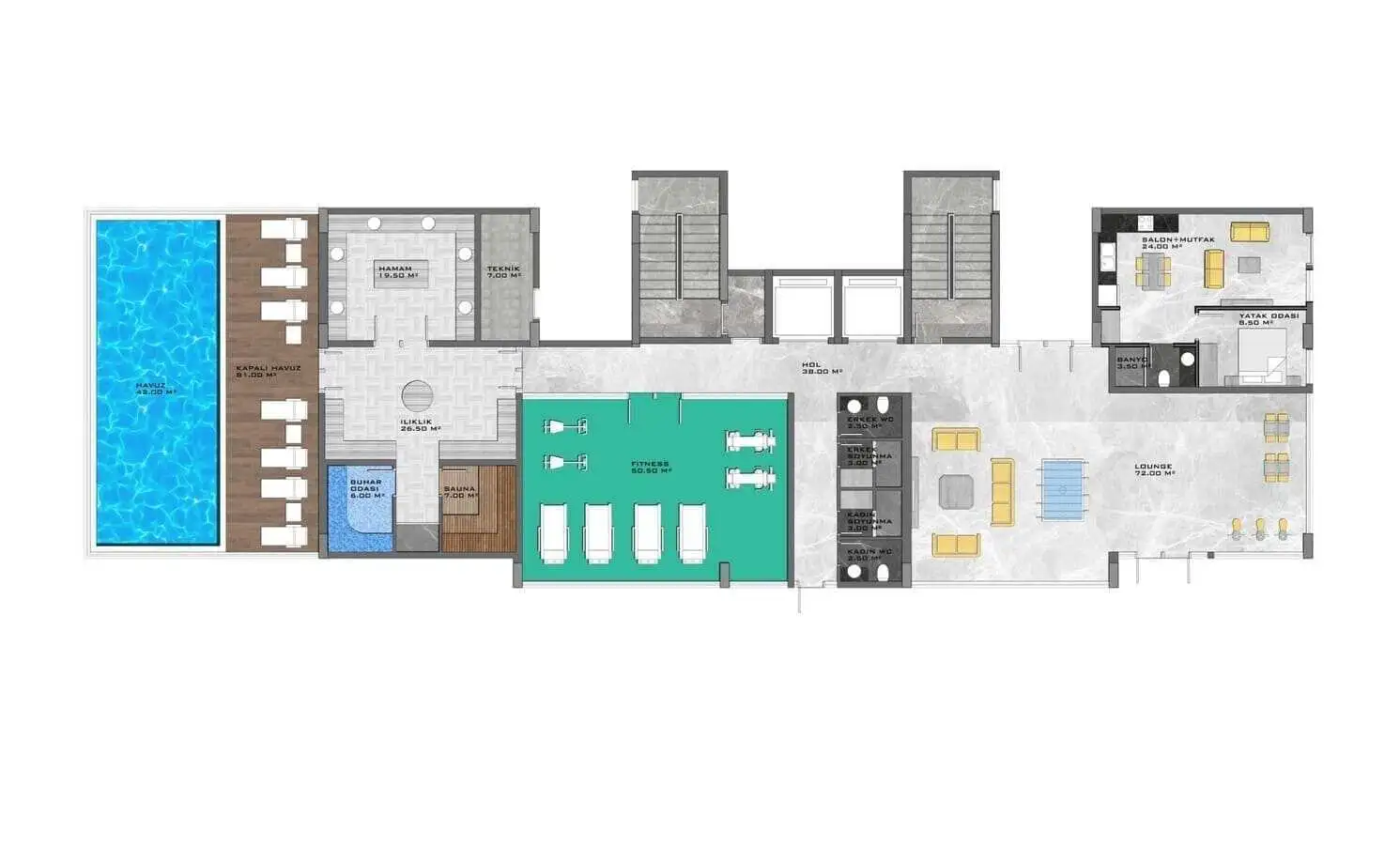 Flat 55m² in Turkey, Demirtas. Priced at 94000€ rent photo-24