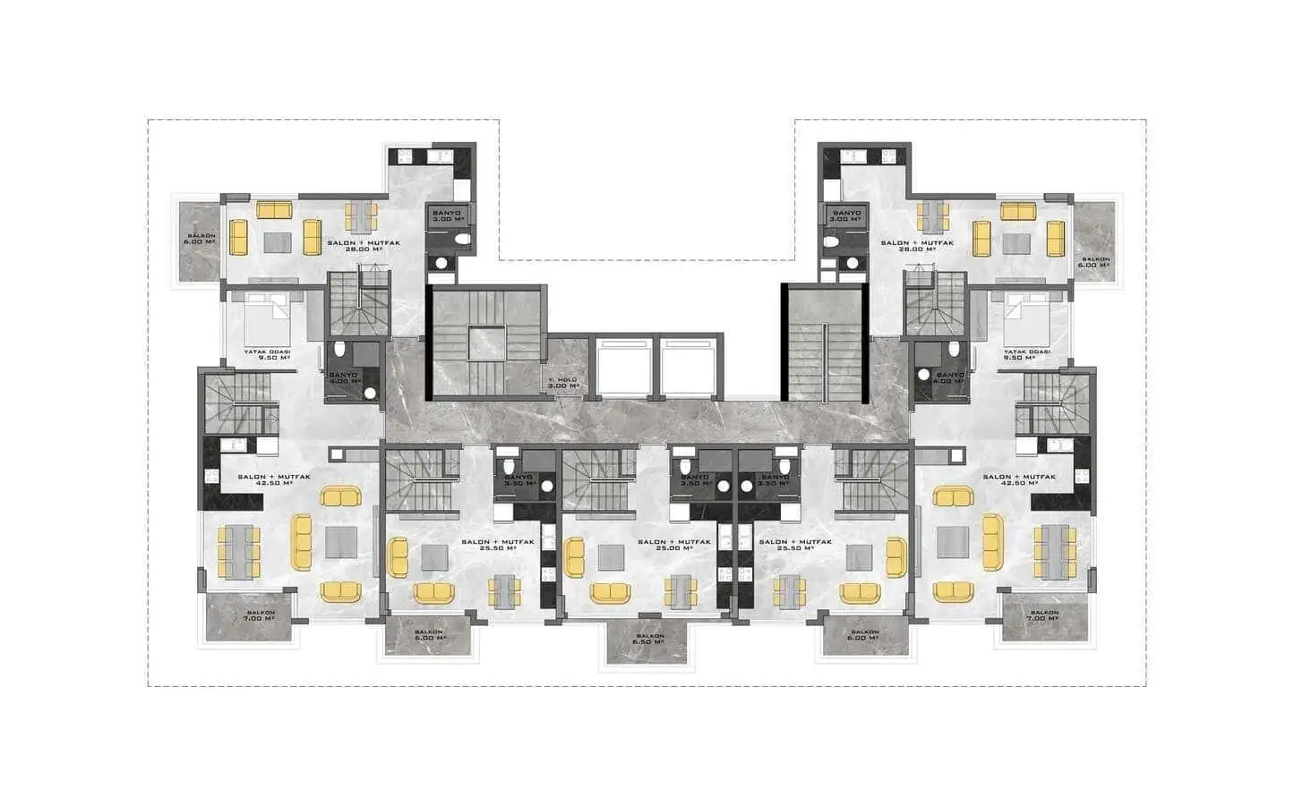 Flat 55m² in Turkey, Demirtas. Priced at 94000€ rent photo-27
