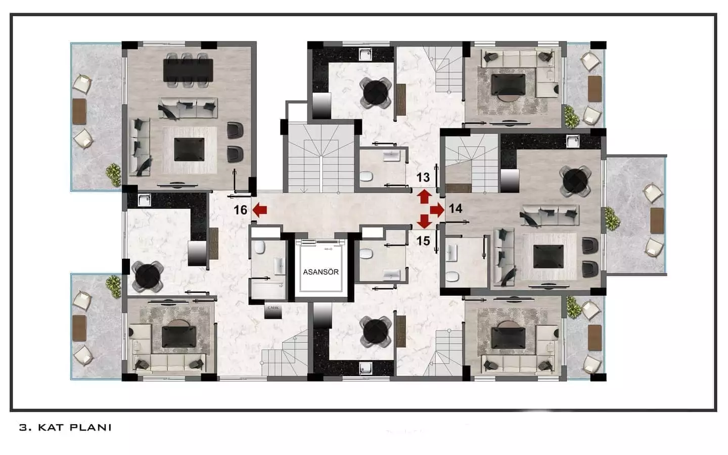 Flat 50m² in Turkey, Gazipasа. Priced at 111250€ rent photo-10