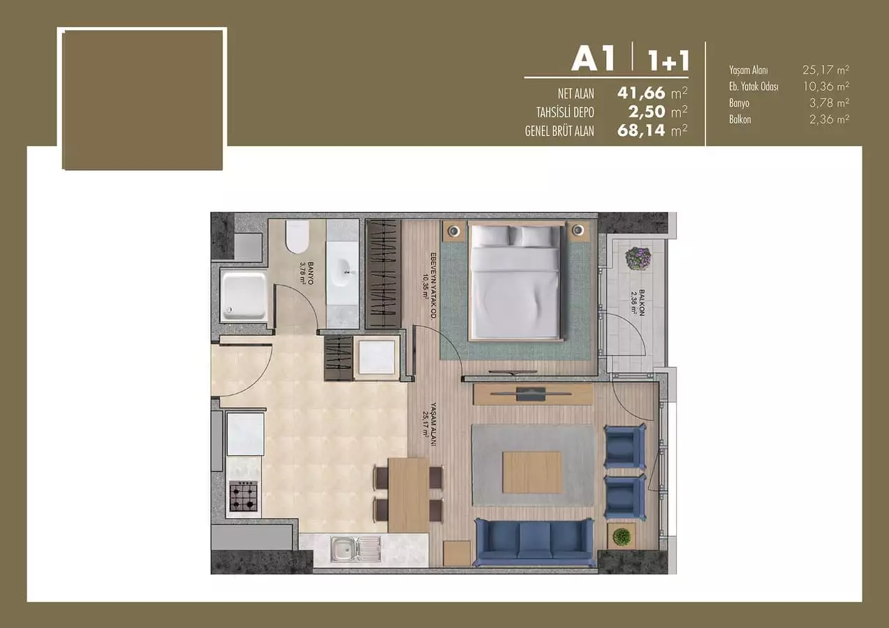 Flat 41m² in Turkey, Istanbul. Priced at 181645€ rent photo-23