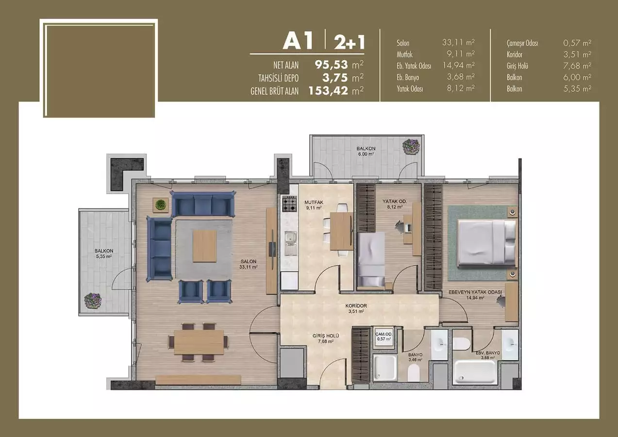 Flat 41m² in Turkey, Istanbul. Priced at 181645€ rent photo-24