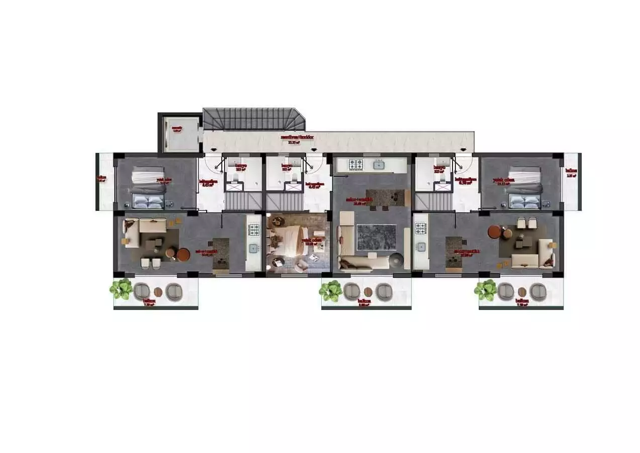 Flat 120m² in Turkey, Alania. Priced at 490000€ rent photo-13