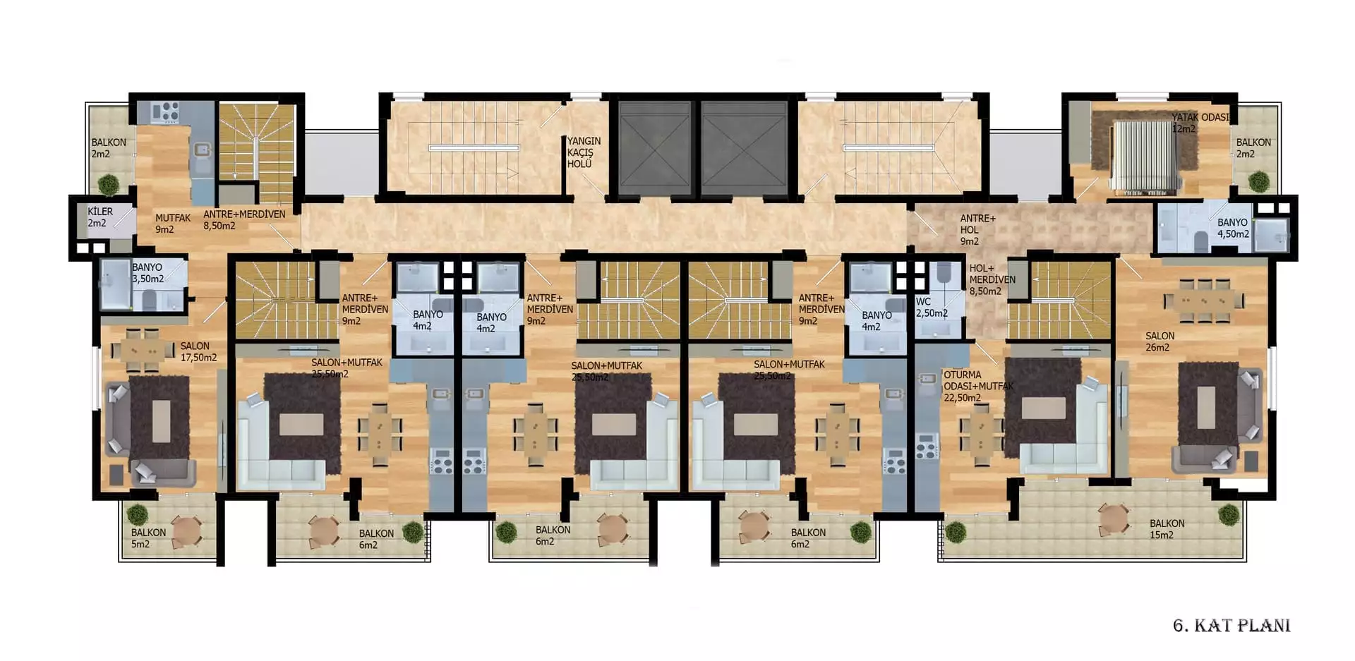 Flat 55m² in Turkey, Avsallar. Priced at 119000€ rent photo-20