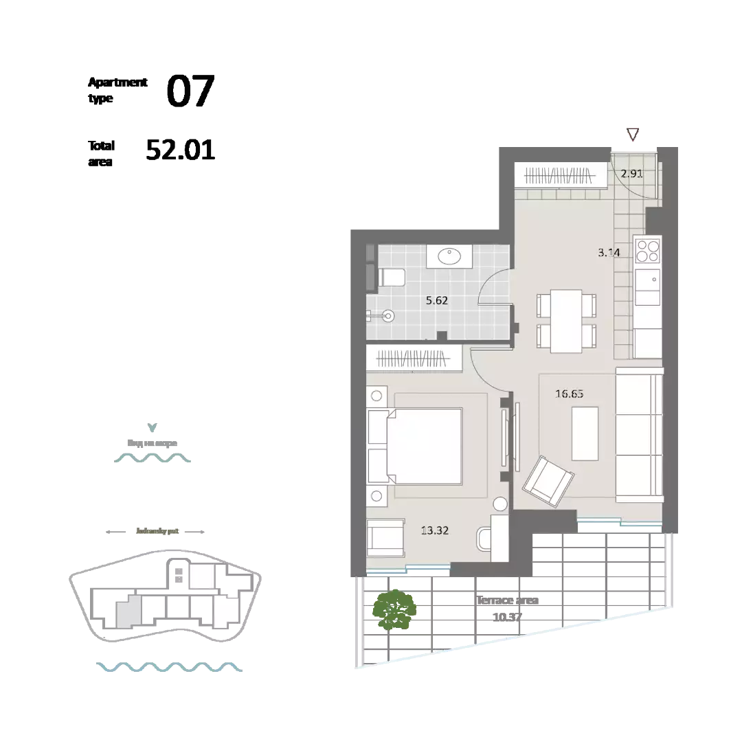 Flat 45m² in Montenegro, Becici. Priced at 158000€ rent photo-15