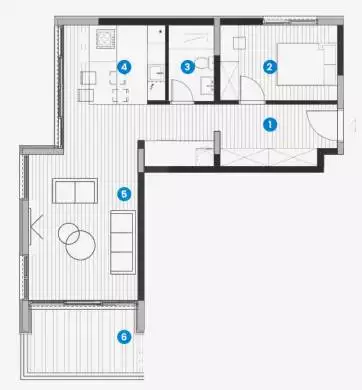 Flat 63m² in Montenegro, Budva. Priced at 275007€ rent photo-2