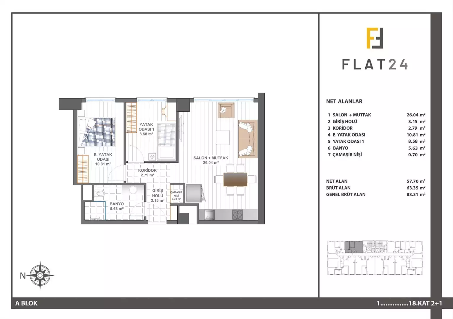 Flat 64m² in Turkey, Istanbul. Priced at 233300€ rent photo-34