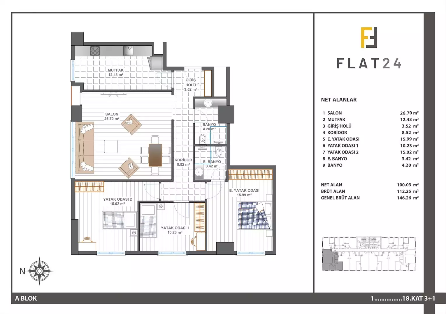 Flat 64m² in Turkey, Istanbul. Priced at 233300€ rent photo-35