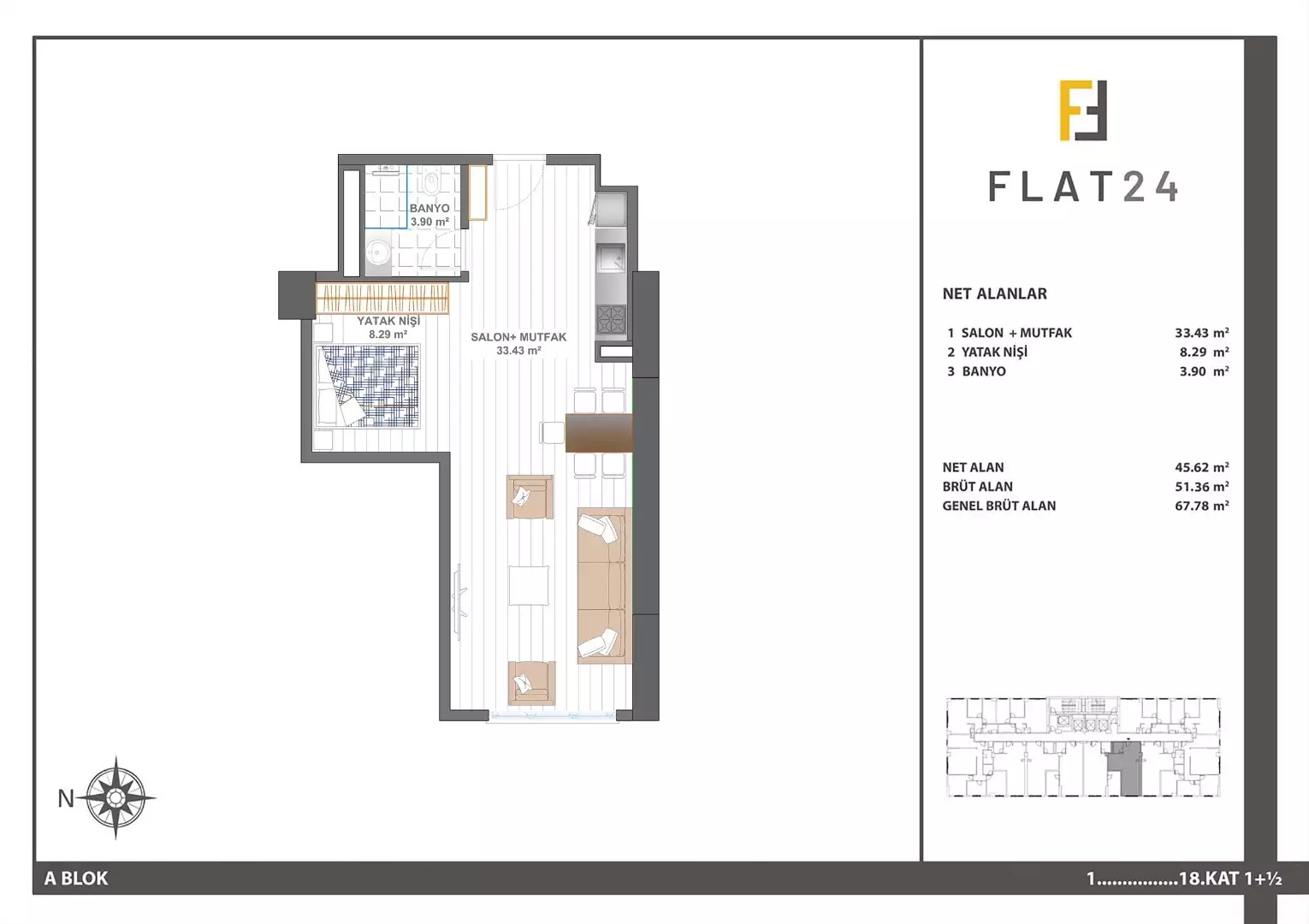Flat 64m² in Turkey, Istanbul. Priced at 233300€ rent photo-40