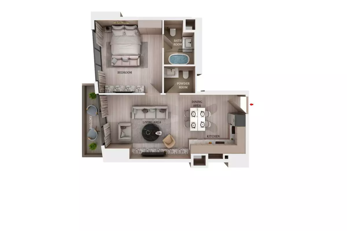 Flat 64m² in UAE, Dubai. Priced at 474210€ rent photo-7