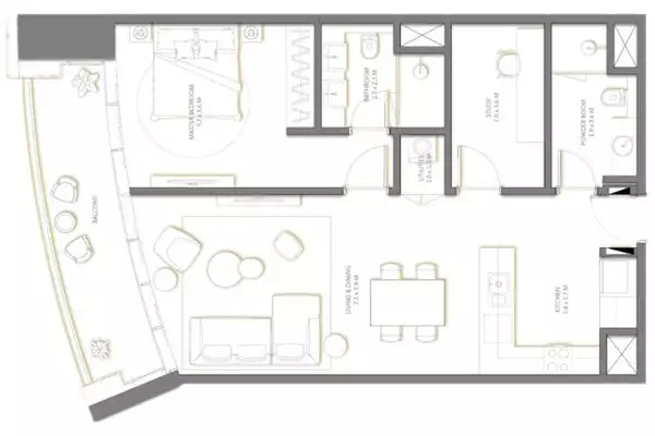 Flat 99m² in UAE, Dubai. Priced at 973890€ rent photo-18
