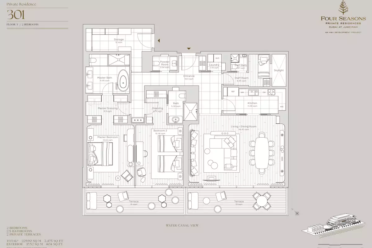 Flat 230m² in UAE, Dubai. Priced at 9614047€ rent photo-10