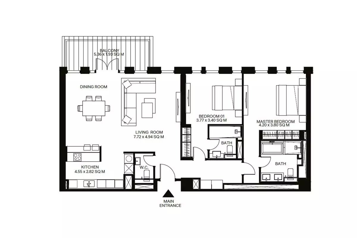 Flat 136m² in UAE, Dubai. Priced at 1872866€ rent photo-18