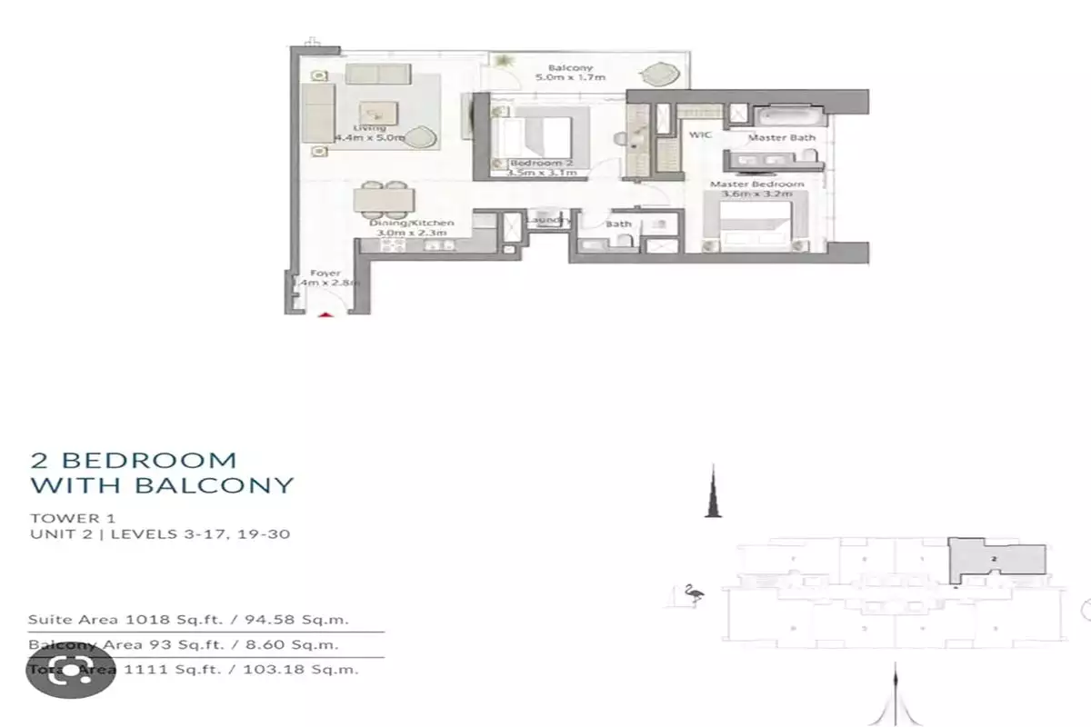 Flat 103m² in UAE, Dubai. Priced at 661746€ rent photo-10