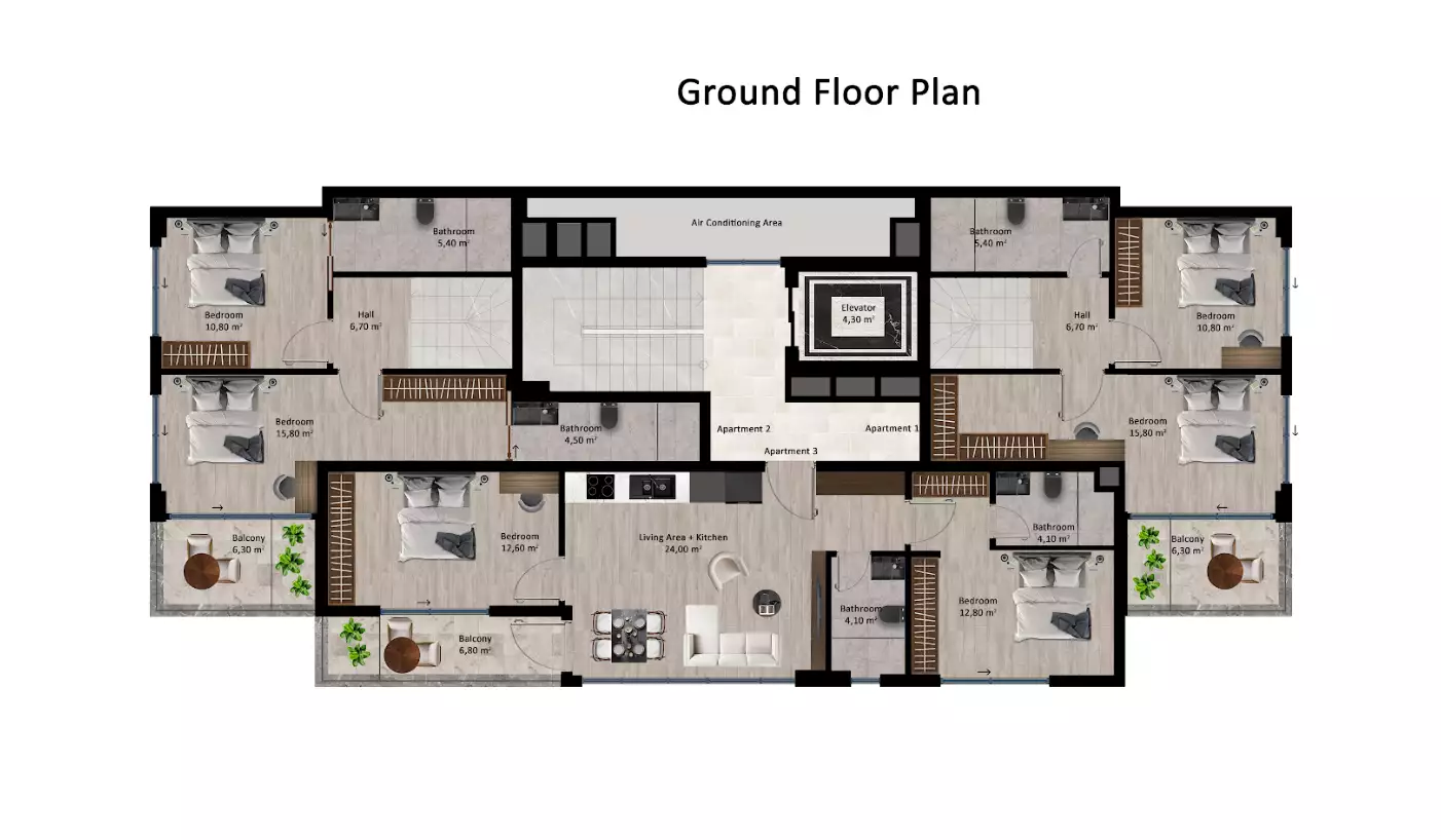 Flat 50m² in Turkey, Kestel. Priced at 140000€ rent photo-23
