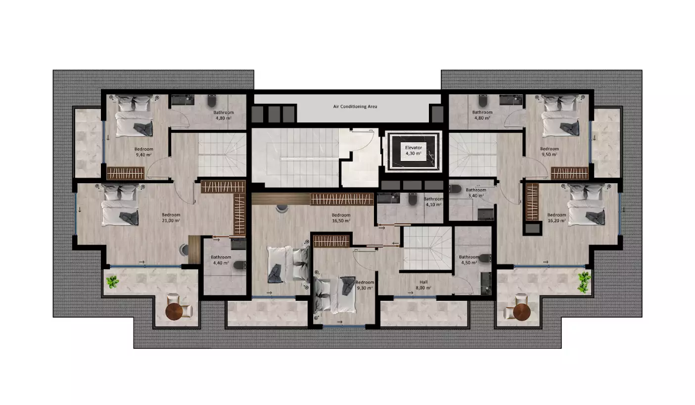 Flat 50m² in Turkey, Kestel. Priced at 140000€ rent photo-26