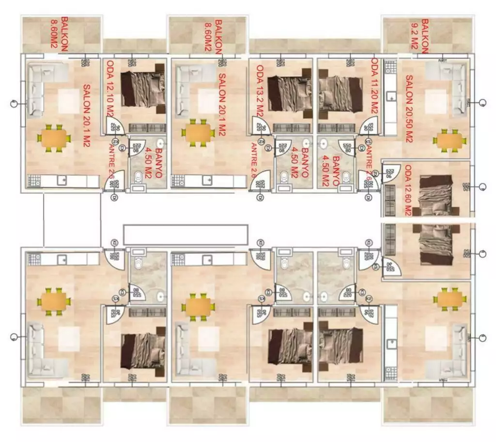 Flat 60m² in Turkey, Alania. Priced at 88000€ rent photo-11