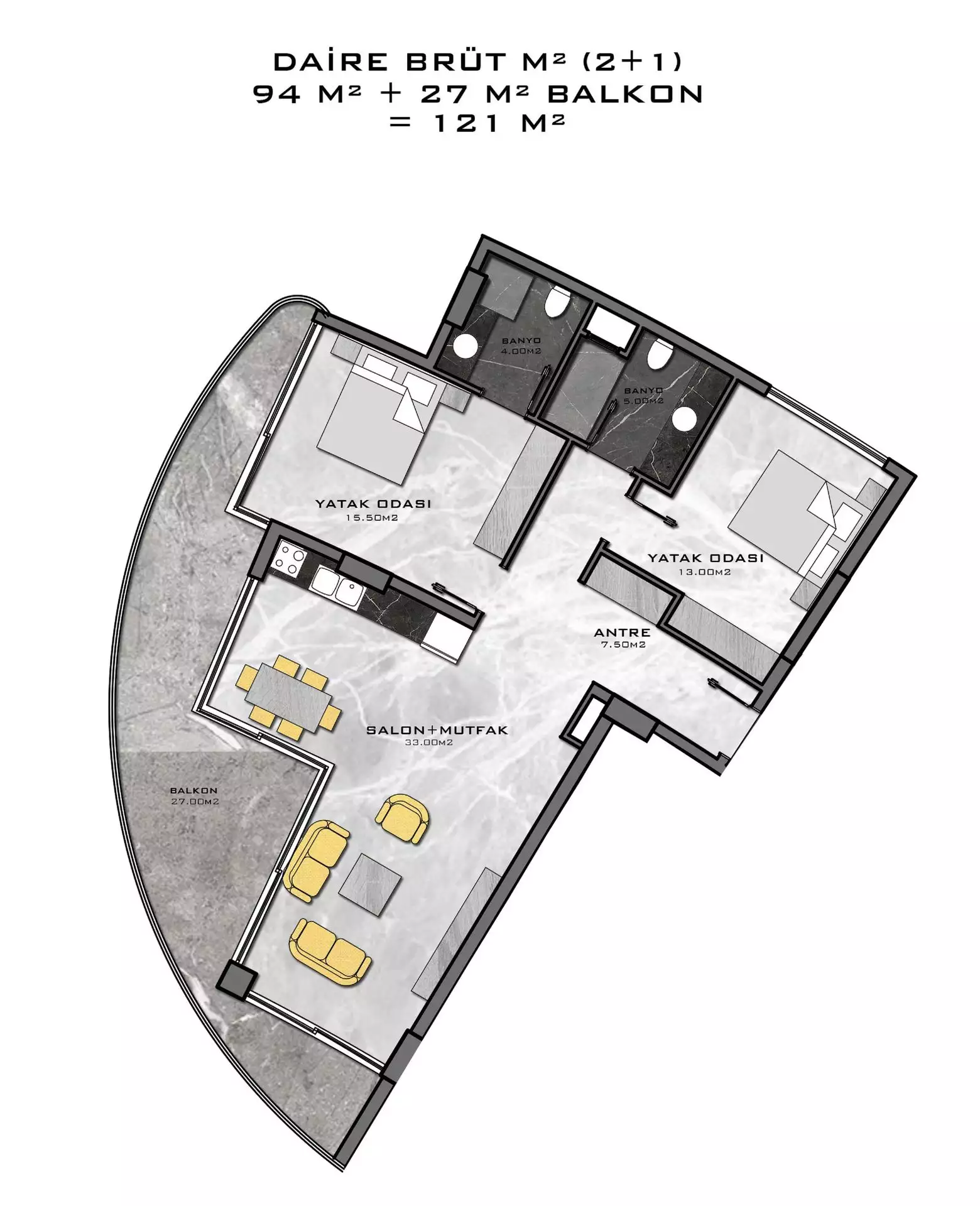 Flat 62m² in Turkey, Kargicak. Priced at 260000€ rent photo-45