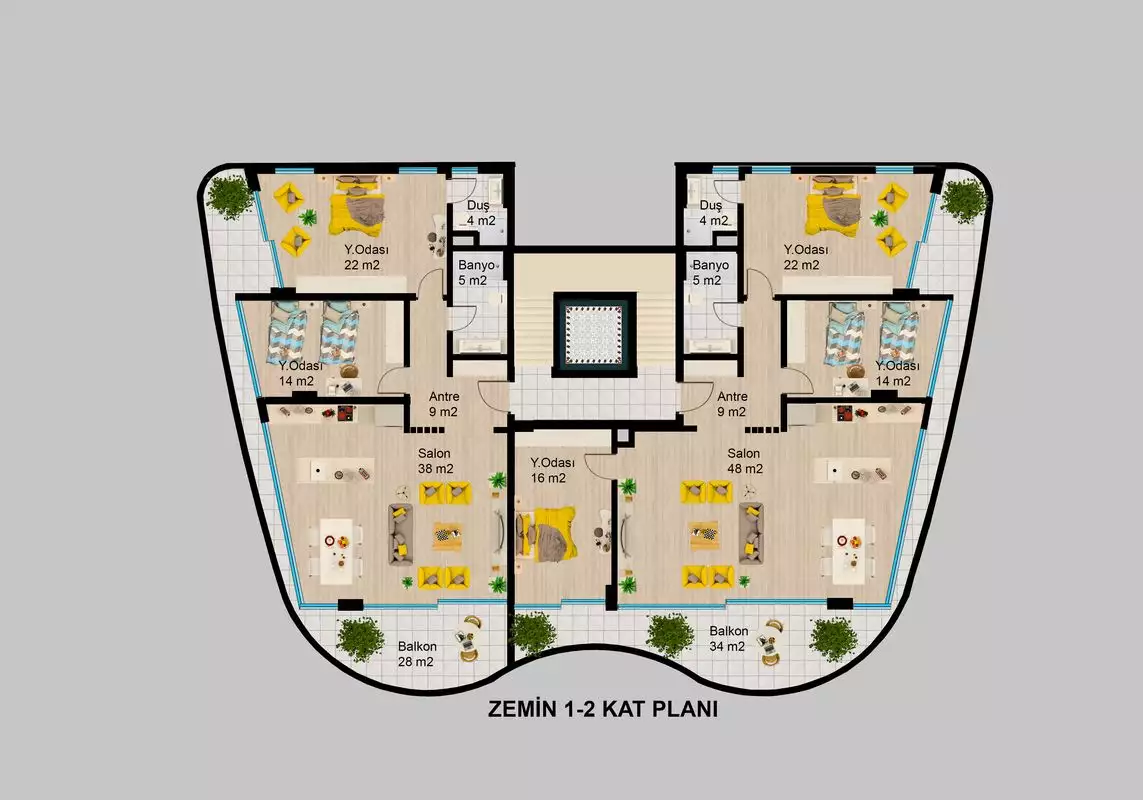 Flat 135m² in Turkey, Kargicak. Priced at 319000€ rent photo-25