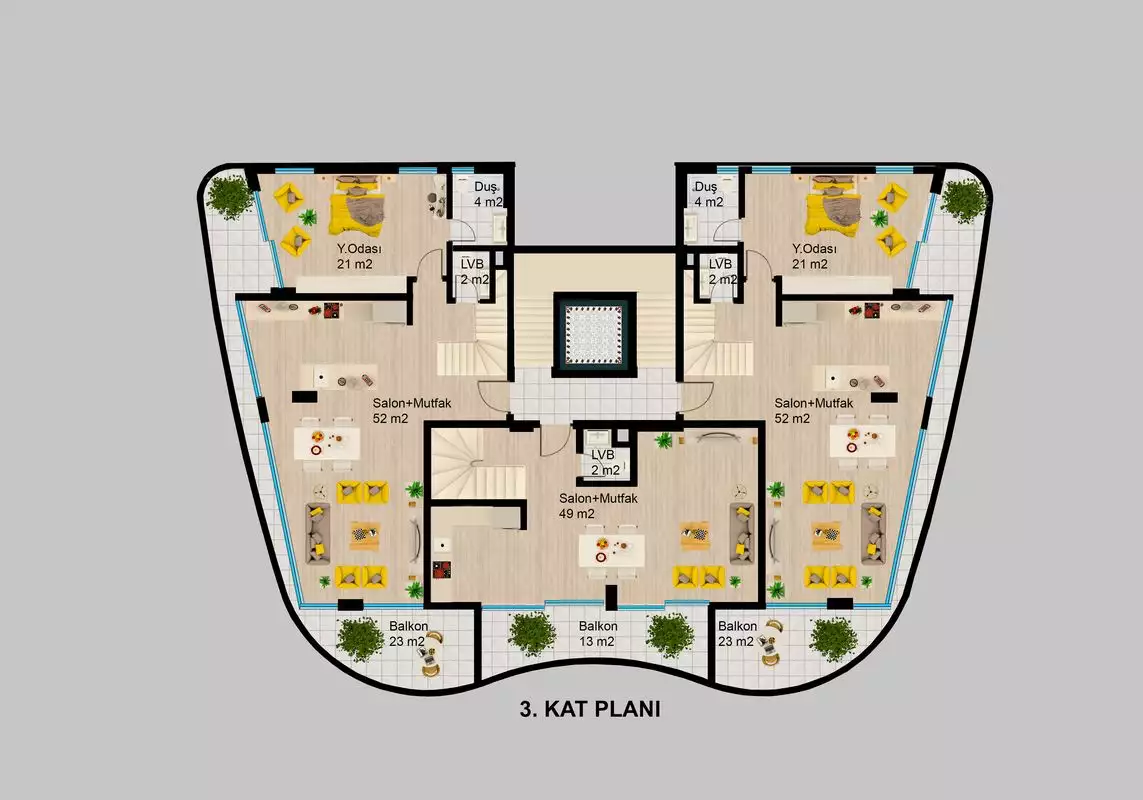 Flat 135m² in Turkey, Kargicak. Priced at 319000€ rent photo-26