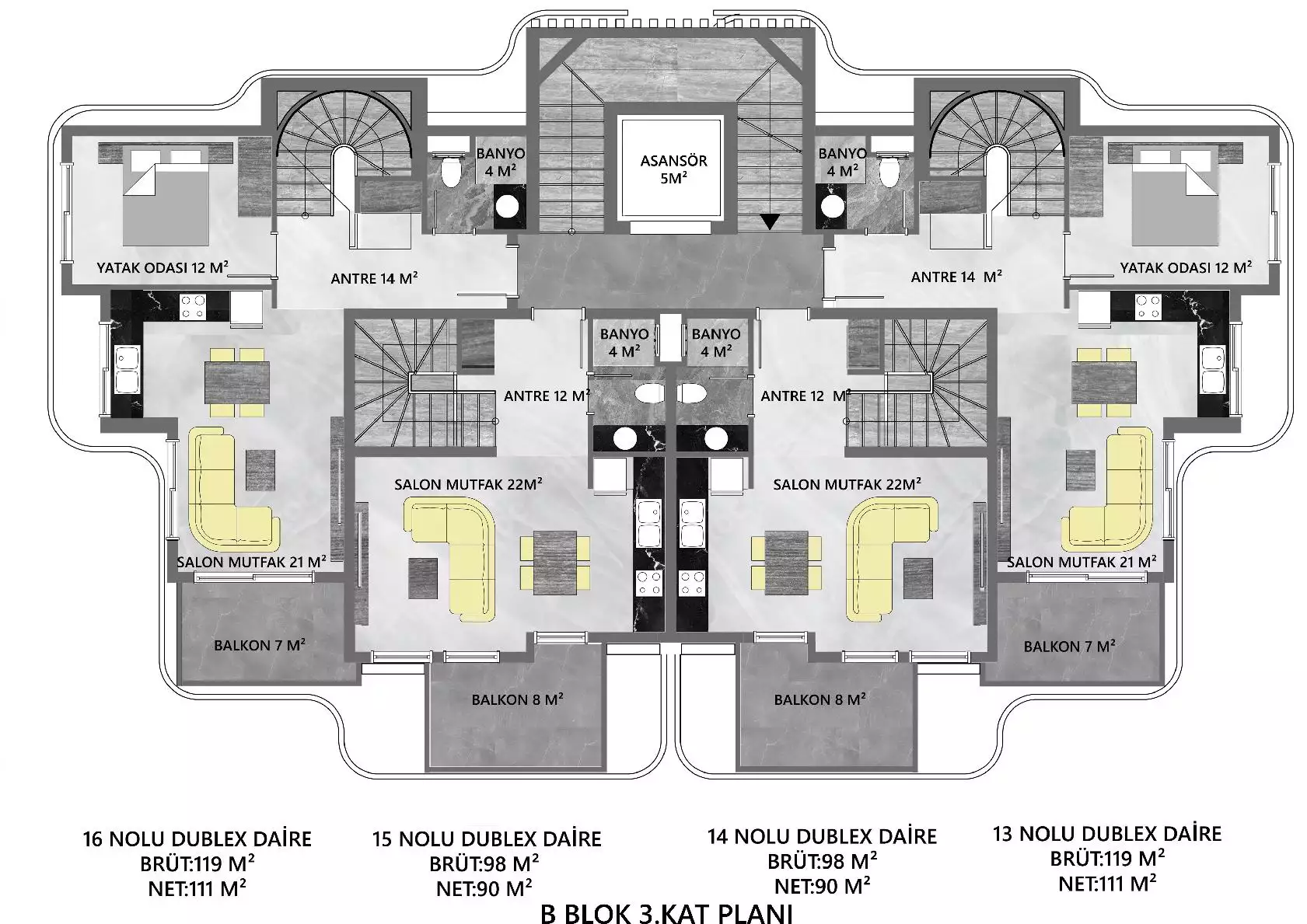 Flat 55m² in Turkey, Kargicak. Priced at 140000€ rent photo-57