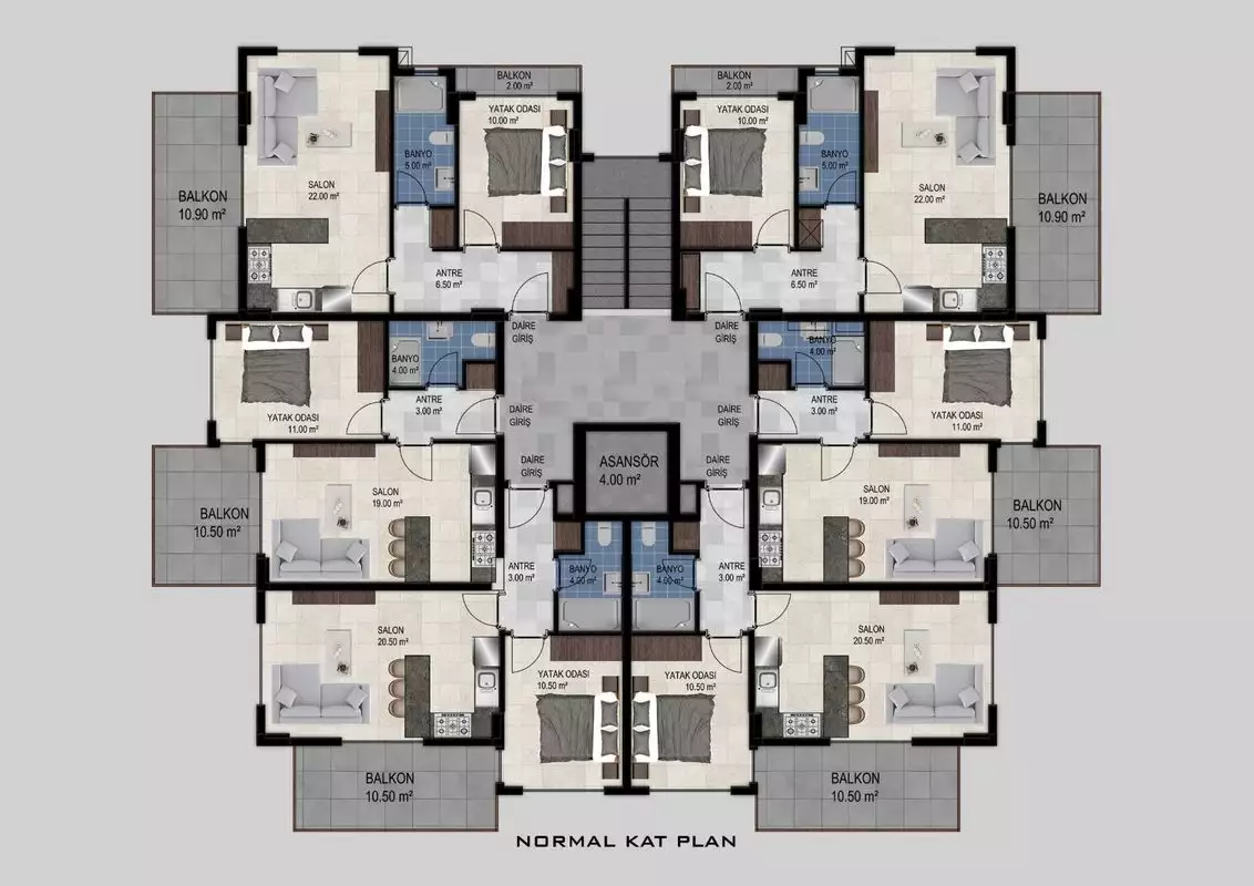 Flat 48m² in Turkey, Alania. Priced at 200000€ rent photo-21