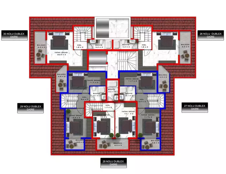 Flat 49m² in Turkey, Mahmutlar. Priced at 77000€ rent photo-48