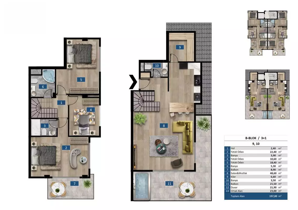 Flat 65m² in Turkey, Kargicak. Priced at 252000€ rent photo-17