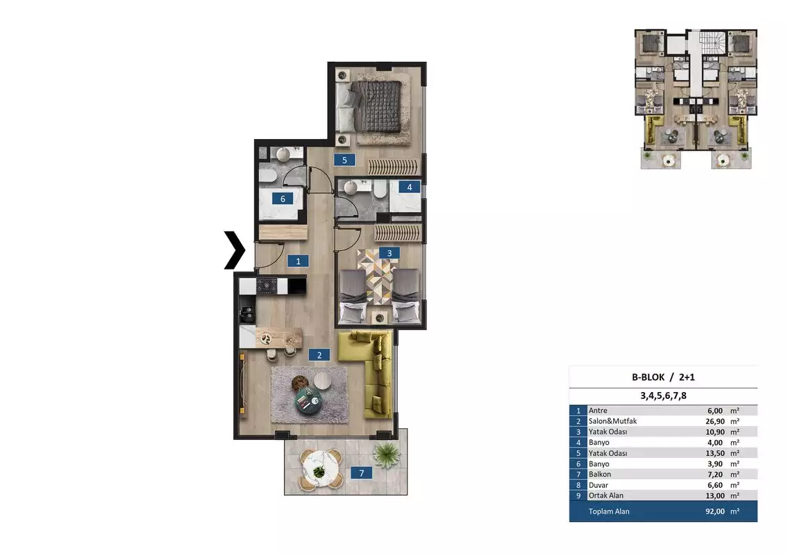 Flat 65m² in Turkey, Kargicak. Priced at 252000€ rent photo-18