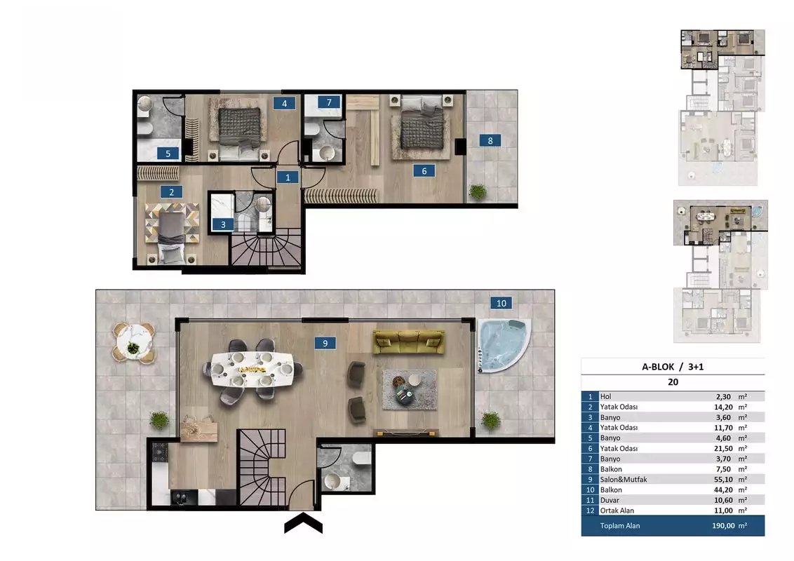 Flat 65m² in Turkey, Kargicak. Priced at 252000€ rent photo-26