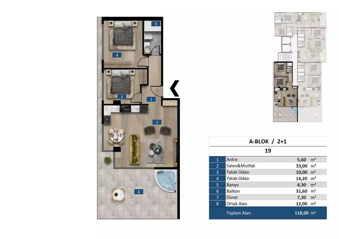Flat 65m² in Turkey, Kargicak. Priced at 252000€ rent photo-27