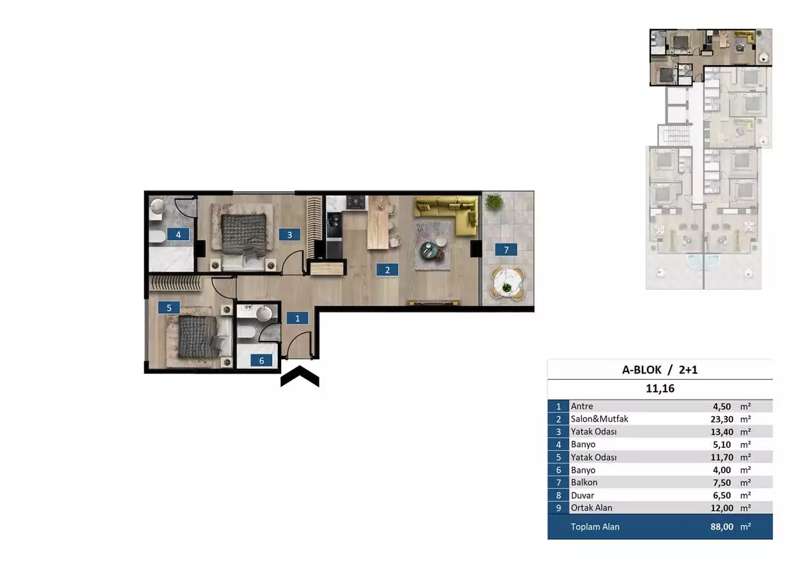 Flat 65m² in Turkey, Kargicak. Priced at 252000€ rent photo-30