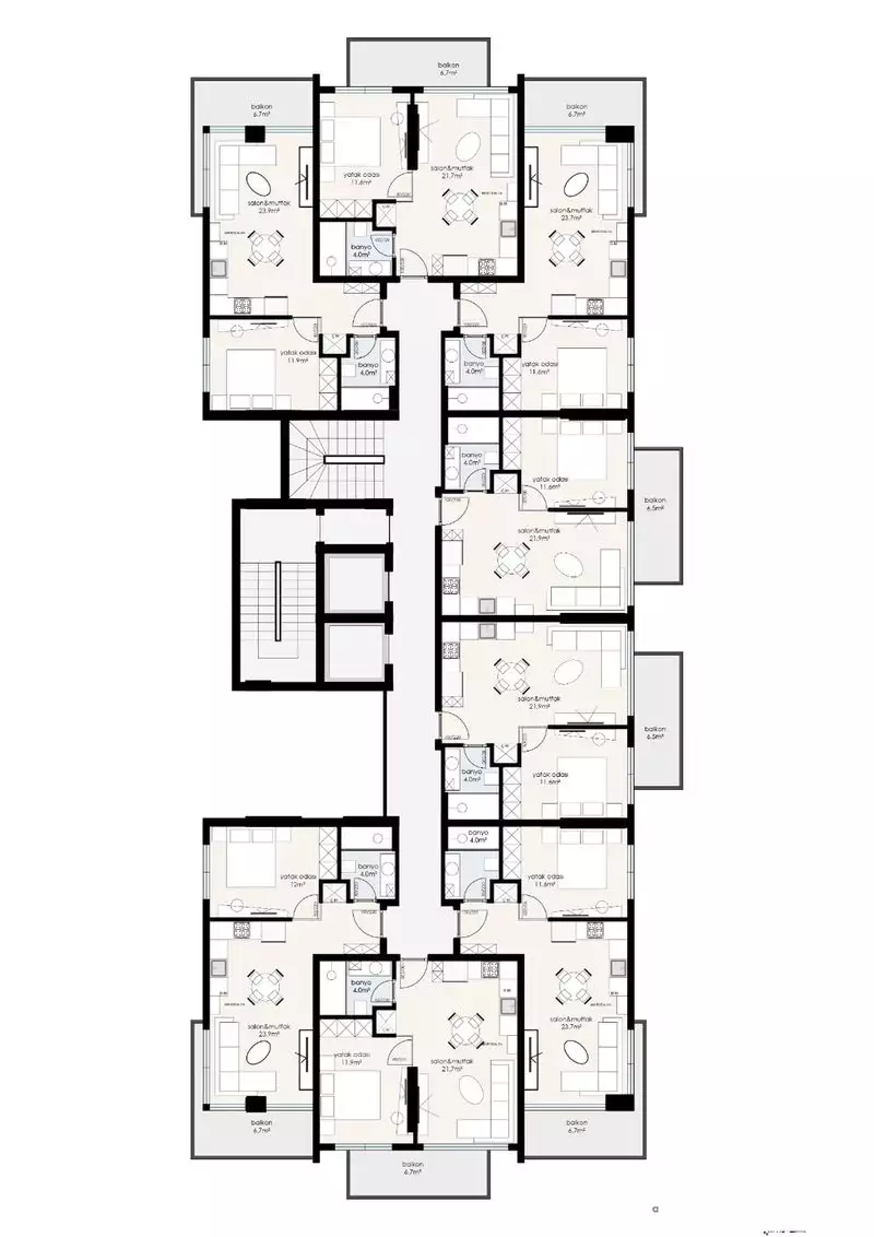 Flat 60m² in Turkey, Alania. Priced at 203000€ rent photo-20