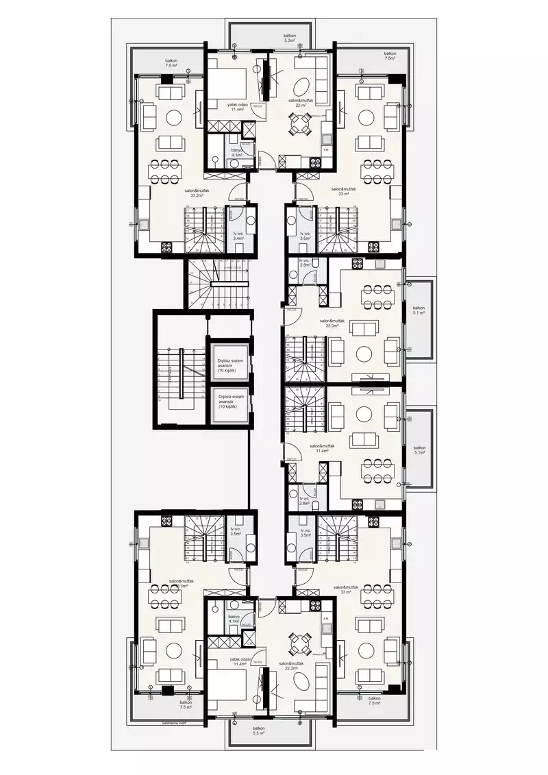 Flat 60m² in Turkey, Alania. Priced at 203000€ rent photo-24