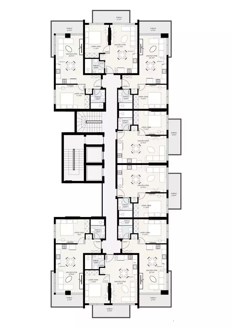 Flat 60m² in Turkey, Alania. Priced at 203000€ rent photo-25