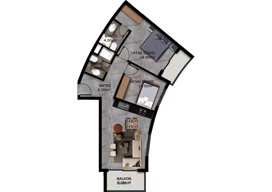 Flat 53m² in Turkey, Mahmutlar. Priced at 340000€ rent photo-22