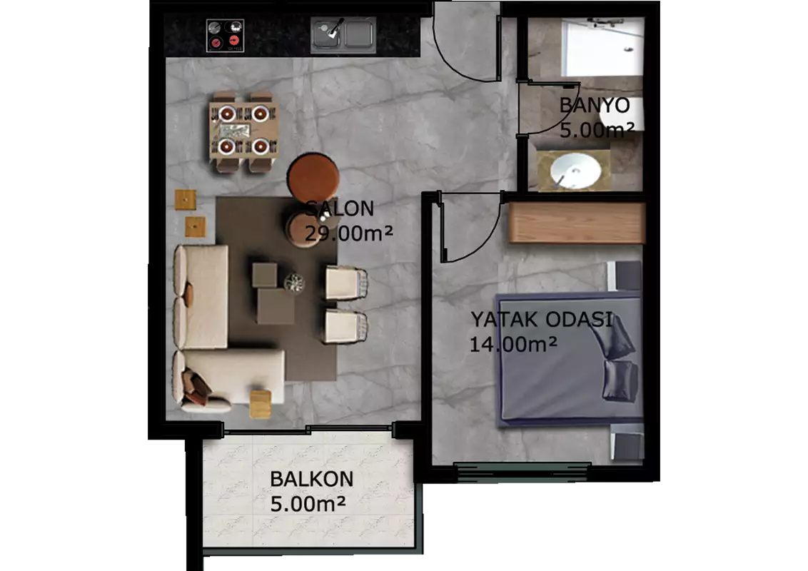 Flat 53m² in Turkey, Mahmutlar. Priced at 340000€ rent photo-23