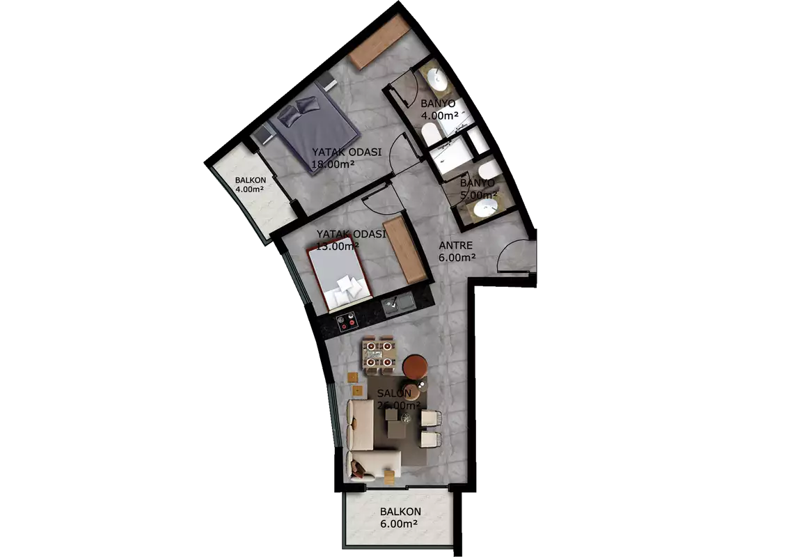 Flat 53m² in Turkey, Mahmutlar. Priced at 340000€ rent photo-24