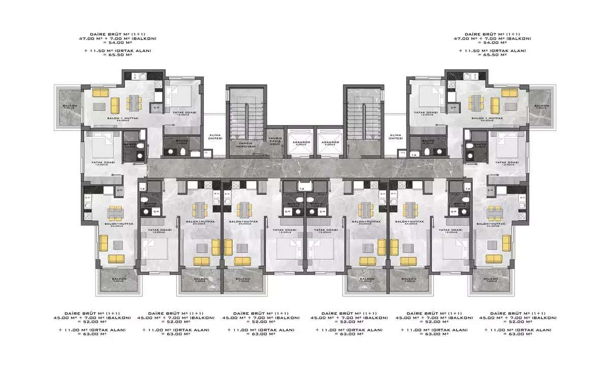 Flat 63m² in Turkey, Avsallar. Priced at 155000€ rent photo-14