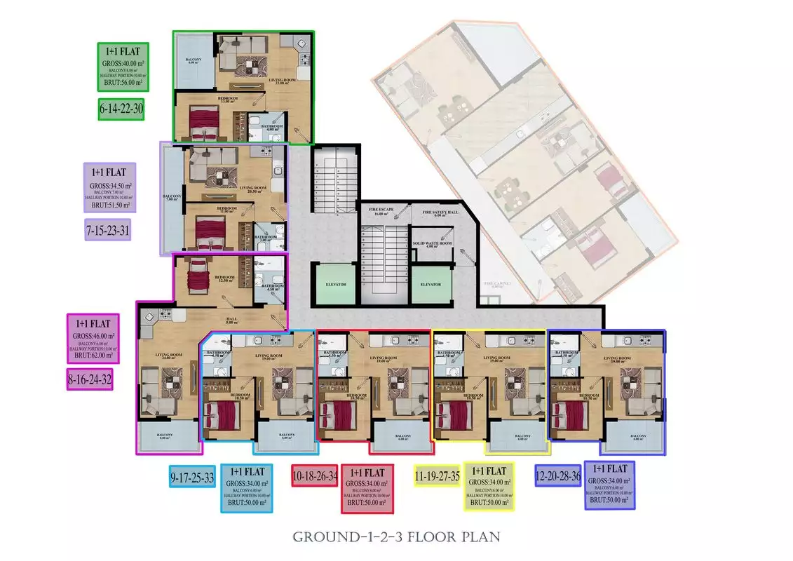 Flat 48m² in Turkey, Mahmutlar. Priced at 113500€ rent photo-11