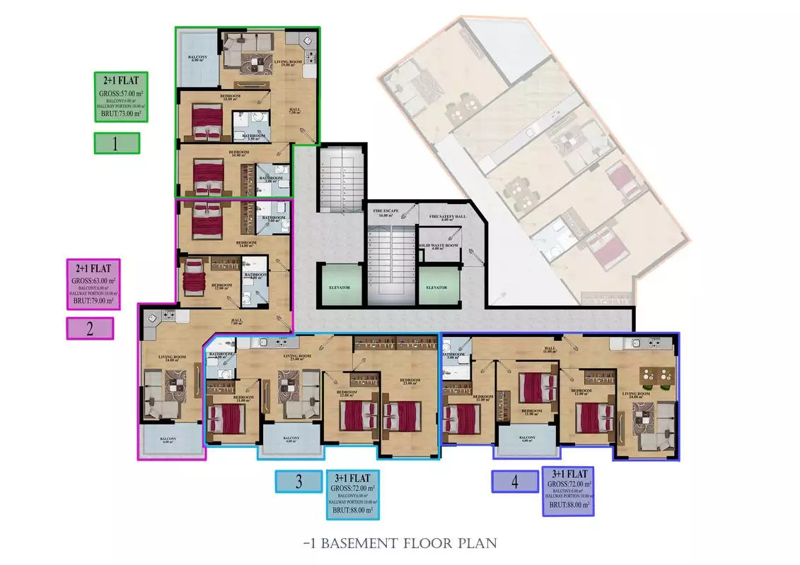Flat 48m² in Turkey, Mahmutlar. Priced at 113500€ rent photo-12