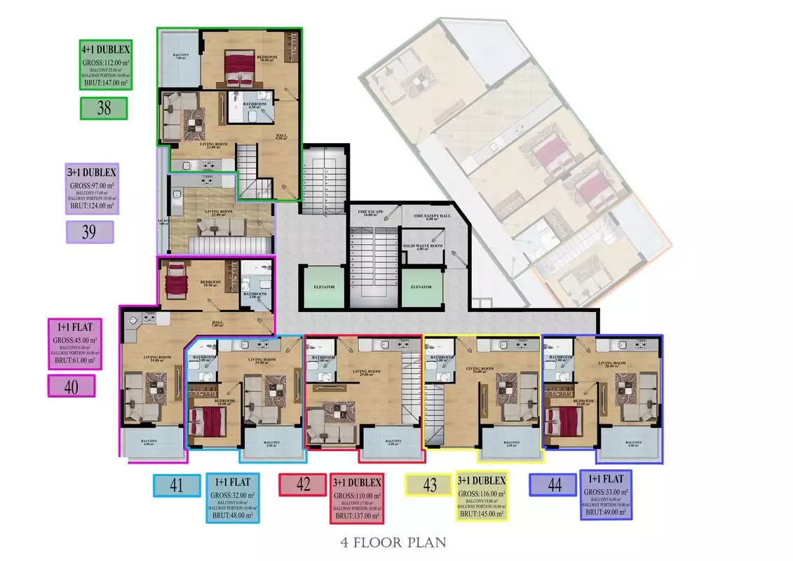 Flat 48m² in Turkey, Mahmutlar. Priced at 113500€ rent photo-13